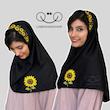 مقنعه طرح گل افتابگردون چاپی ۱۲۹