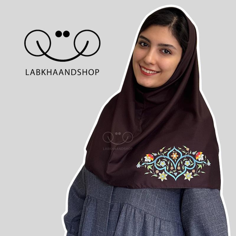 مقنعه طرح سنتی چاپی ۱۳۶