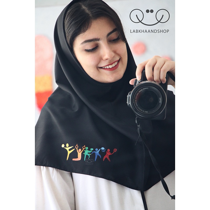 مقنعه طرح دار