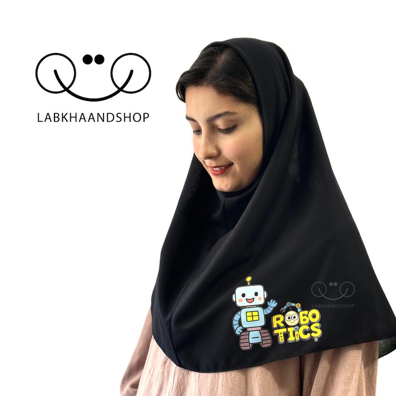 مقنعه طرح رباتیک چاپی ۱۴۶