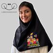مقنعه طرح معلمی چاپی 