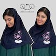مقنعه معلمی کهکشانی و كتاب نقاشی 