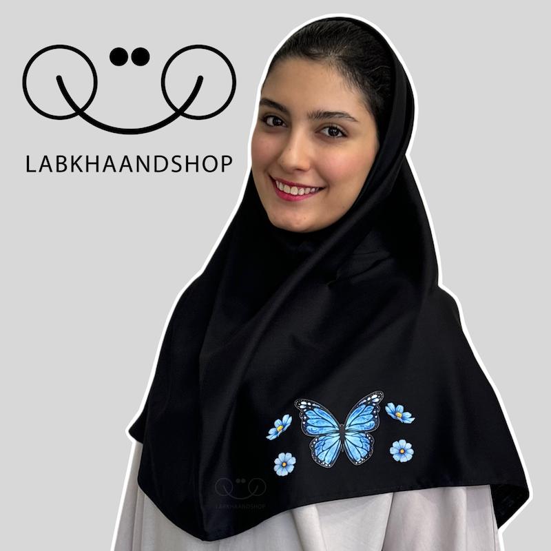 مقنعه پروانه چاپی