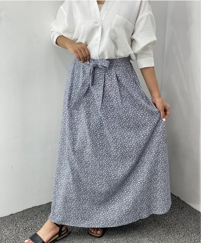 دامن لینن چاپی کد 8105