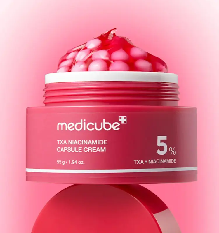 کرم ضد لک و روشن کننده ترانگزامیک اسید و نیاسینامید Medicube TXA Niacinamide Capsule Cream