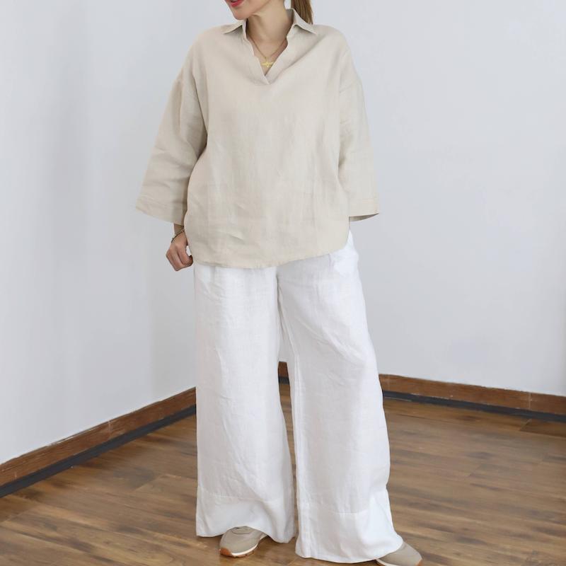 شومیز لینن zara جلو بسته-0517
