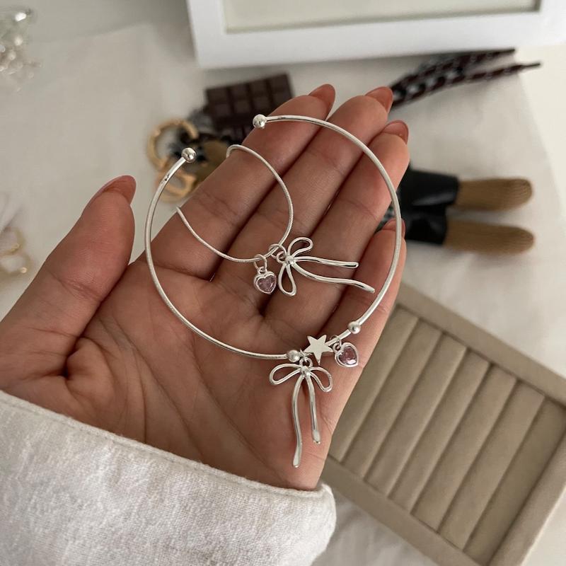 نیمست پاپیون آبکاری نقره