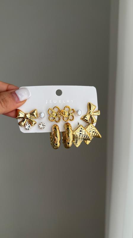 پک گوشواره۴۴(طلایی_نقره ای)