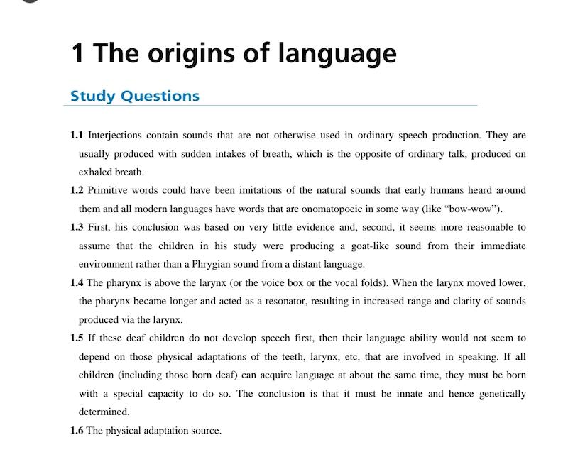 جواب تمرینات کتاب مبانی زبان شناسی جورج یول