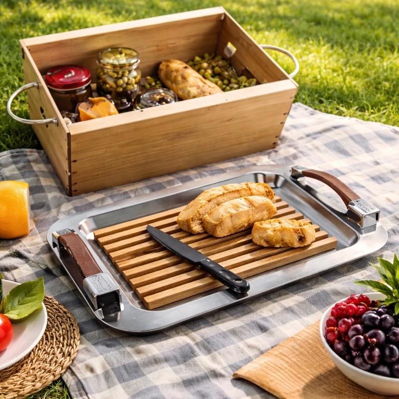  باکس پیکنیک چوب و استیل لاراهوم  LARAHome Artisan Picnic Box