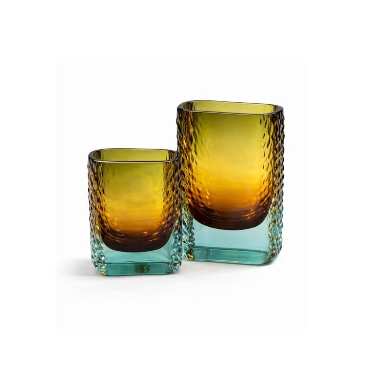 گلدان دکوراتیو شیشه ای Amber Wave