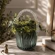 سبد دکوراتیو شیشه‌ای Smoky Aura