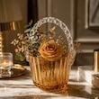 سبد دکوراتیو شیشه‌ای Amber Glow 