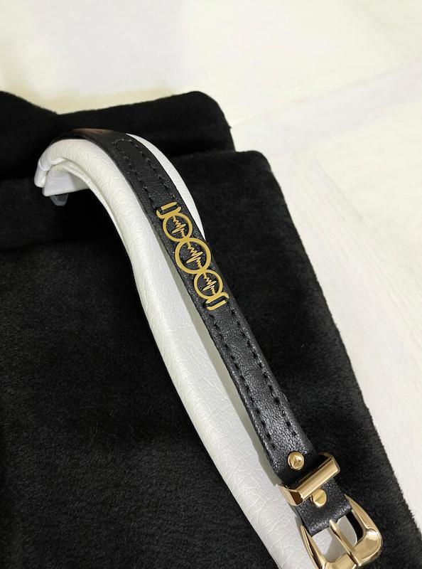 دستبند اسپرت چرم طبیعی یراق ضربان قلب کد ۳۳۳۵۰۴۶