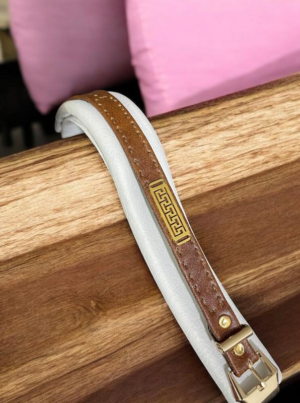 دستبند اسپرت  چرم طبیعی یراق ورساچ  کد ۳۳۳۵۰۵۰