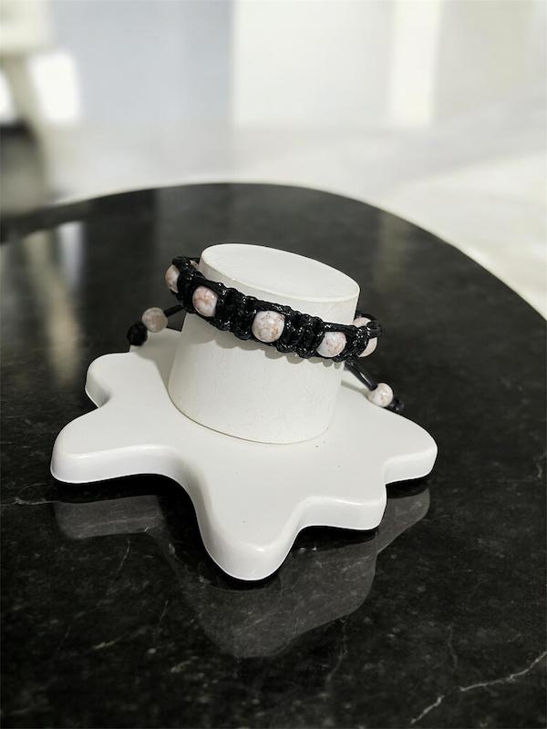 دستبند زنانه چرم طبیعی طرح سنگ کد ۳۳۳۵۰۵۹