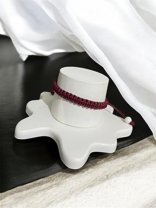 دستبند زنانه چرم طبیعی طرح بافتی کد ۳۳۳۵۰۶۱