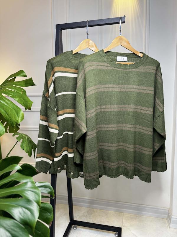 بافت راه راه سبز کد ۲۰۶۴