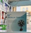 پنکه 11 اینچ پره فلزی و گردن متحرک چرخشی مدل OSCILLA QL-588-11 تک باطری