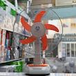 پنکه شارژی خورشیدی Deepking مدل DK-153S سایز 16 اینچ (همراه پنل 12 وات و چراغ LED و باطری لیتیومی قایل تعویض)