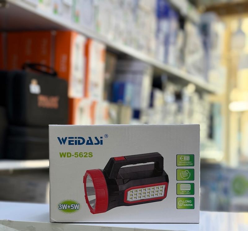 چراغ قوه خورشیدی (سولار) ویداسی مدل WD-562S نور مهتابی و مهتابی بغل