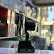 پنکه شارژی رومیزی تمام فلز مدل GD-S90 با دو باتری ۶۸ ولتی 
