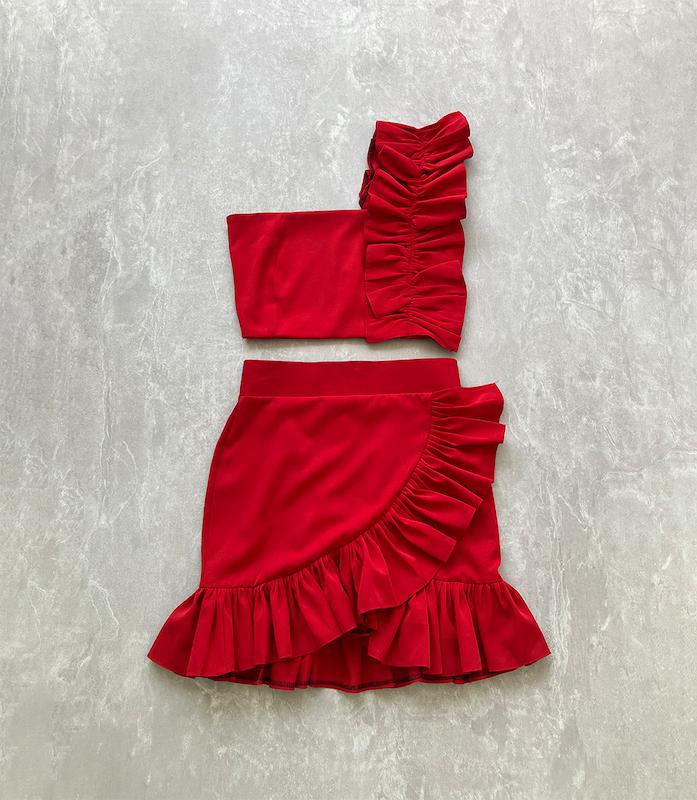 ست کراپ و دامن 