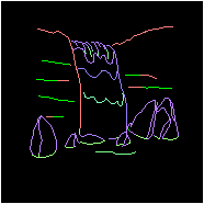طراحی انیمیشن آبشار برای لیزرشو