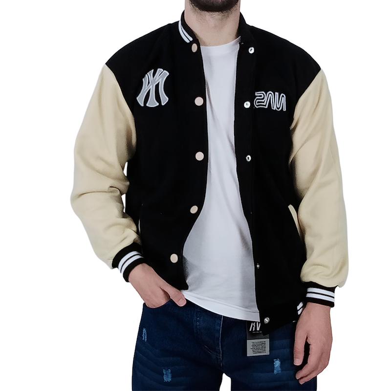 بامبر جکت مردانه مشکی طرح ناسا