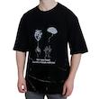 تیشرت آستین کوتاه مردانه مشکی طرح قلب و مغز