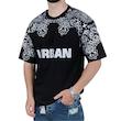 تیشرت آستین کوتاه مردانه باکسی مشکی طرح URBAN