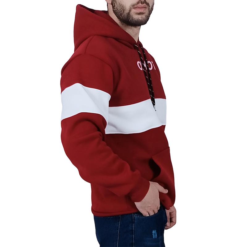 هودی کلاهدار مردانه قرمز-سفید طرح توکیو