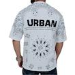 تیشرت آستین کوتاه مردانه باکسی سفید طرح URBAN