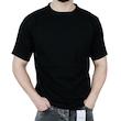 تیشرت آستین کوتاه  ساده مردانه مشکی طرح بیسکویتی