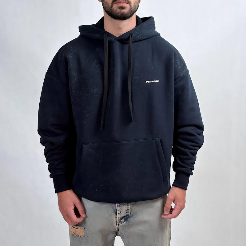 هودی پنبه سه نخ سرمه ای مدل پگادور