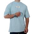 تیشرت آستین کوتاه مردانه آبی آسمانی مدل کنفی