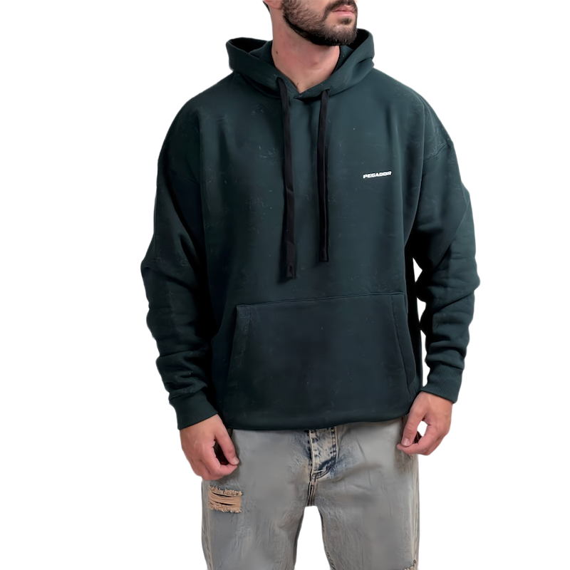 هودی پنبه سه نخ سبز یشمی مدل پگادور