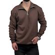 دورس مردانه قهوه ای مدل یقه نیم زیپ