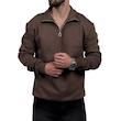 دورس مردانه قهوه ای مدل یقه نیم زیپ