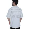 تیشرت آستین کوتاه مردانه سفید طرح نوشته دار