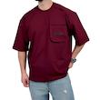 تیشرت آستین کوتاه مردانه جگری جیبدار مدل stwd
