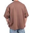تیشرت ساده مردانه قهوه ای مدل پنبه دو نخ
