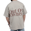تیشرت مردانه کرم طرح OUT OP OWNER
