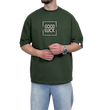 تیشرت آستین کوتاه سبز مدل GODLOOK