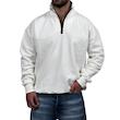 دورس مردانه یقه نیم زیپ سفید طرح ساده