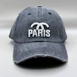 کلاه کپ جین طوسی بیسبالی مدل PARIS