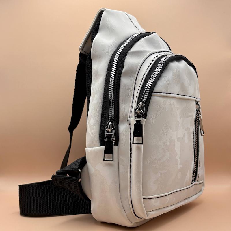 بادی بگ چرم سفید طرح ساده