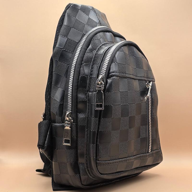 بادی بگ چرم مشکی مدل شطرنچی