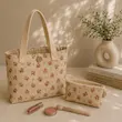 توت بگ کیف پارچه ای طرح گل رز شیک و خاص