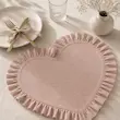 رومیزی و زیربشقابی قلب دورچین دار خاص و شیک
